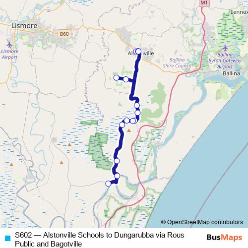 S602 bus Line Map