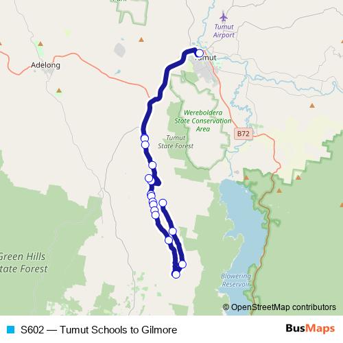 S602 bus Line Map