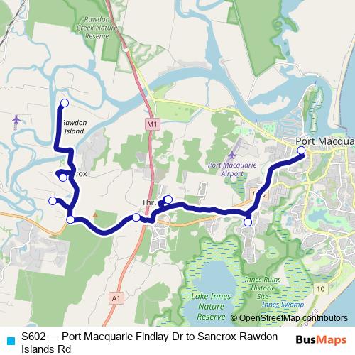 S602 bus Line Map