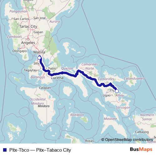 Pitx-Tbco bus Line Map