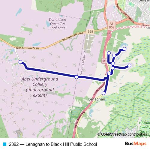 2392 bus Line Map
