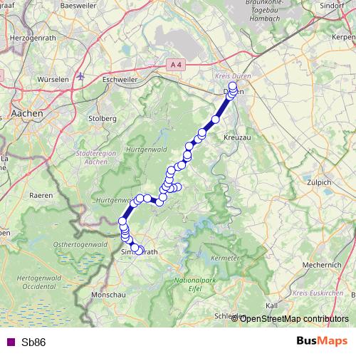 Sb86 monorail Line Map
