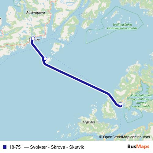 18-751 ferry Line Map