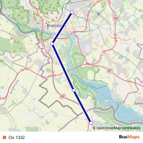 Os 1332 rail Line Map