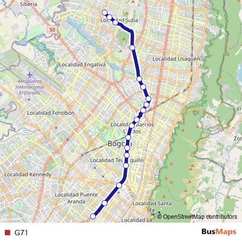 G71 bus Line Map