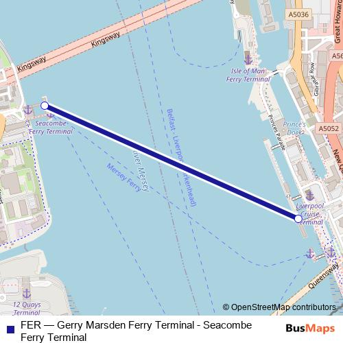 FER ferry Line Map