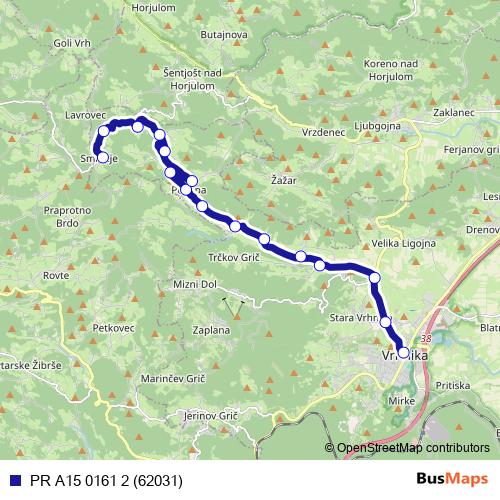 PR A15 0161 2 (62031) bus Line Map