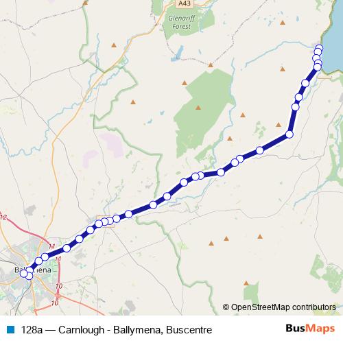 128a bus Line Map