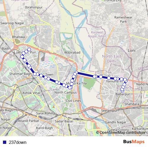 237down bus Line Map