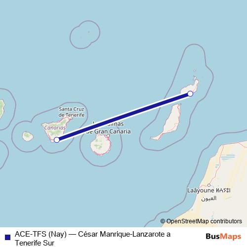 ACE-TFS (Nay) air Line Map