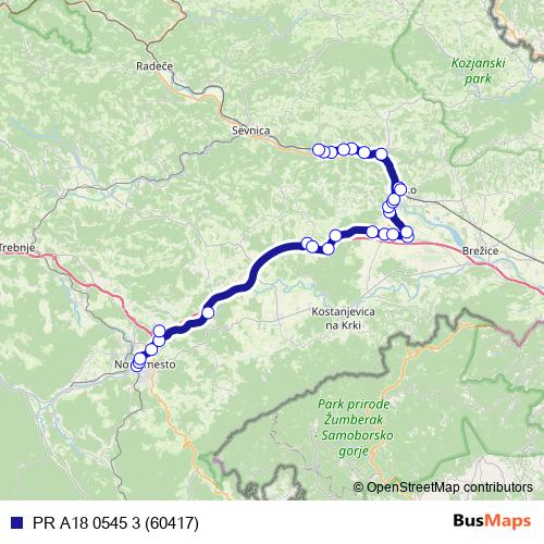 PR A18 0545 3 (60417) bus Line Map