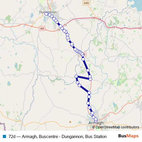 72d bus Line Map