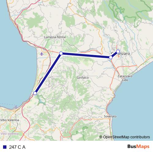 247 C A bus Line Map