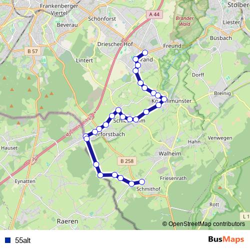55alt metro Line Map