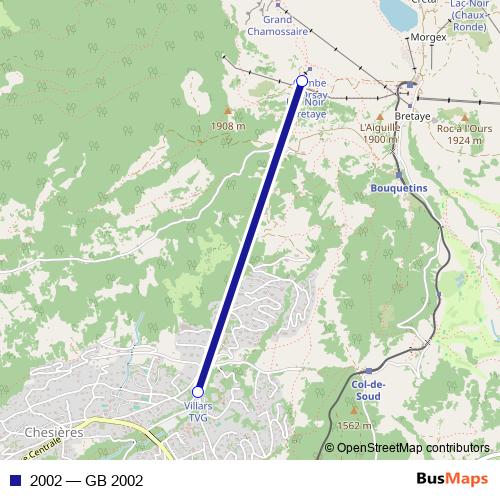 2002 cable-car Line Map