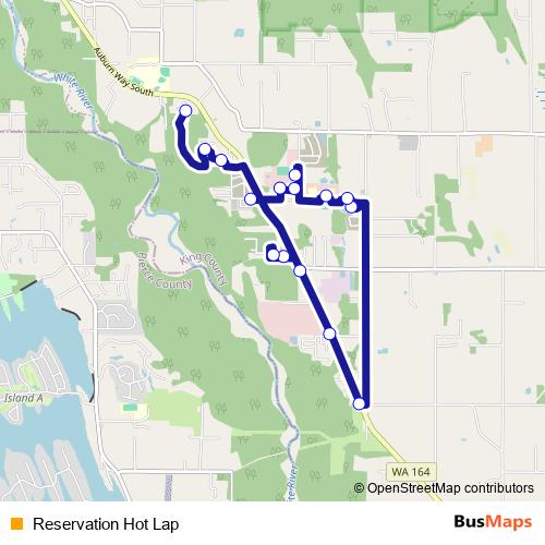 Reservation Hot Lap bus Line Map