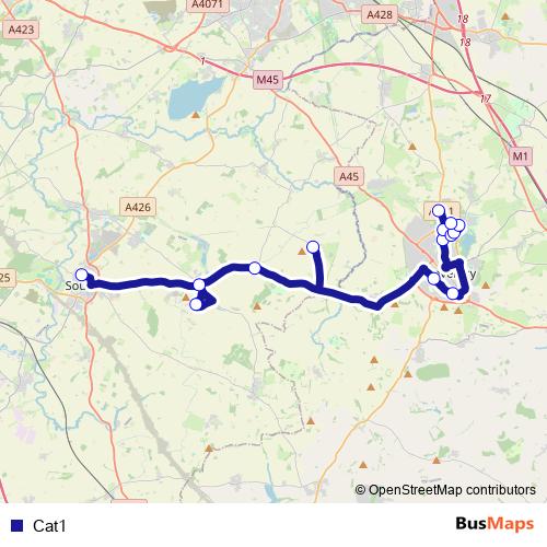 Cat1 bus Line Map