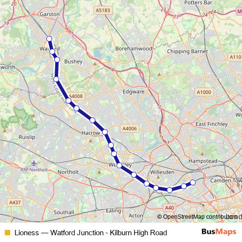 Lioness rail Line Map