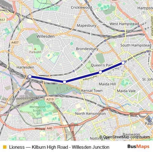 Lioness rail Line Map