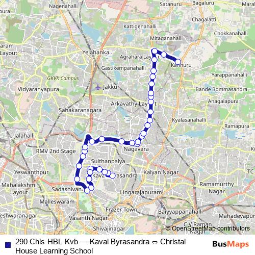 290 Chls-HBL-Kvb bus Line Map