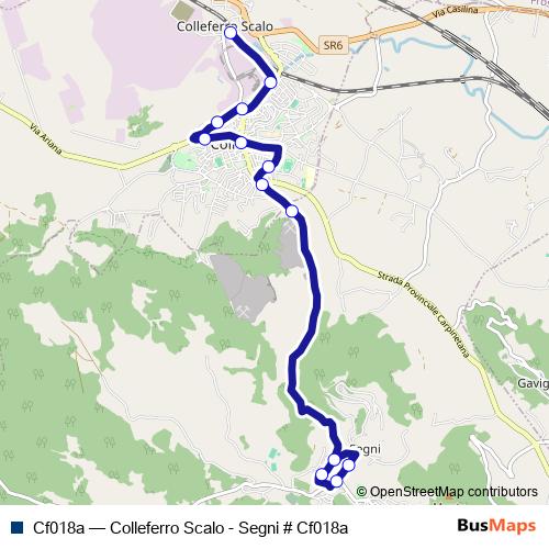 Cf018a bus Line Map