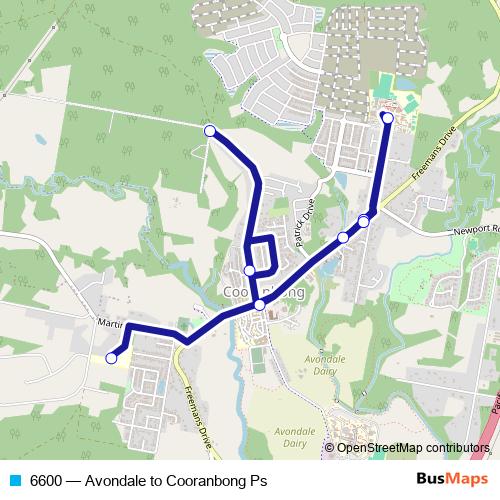 6600 bus Line Map