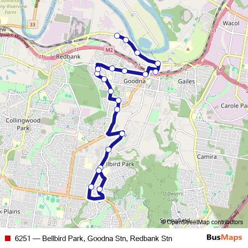 6251 bus Line Map