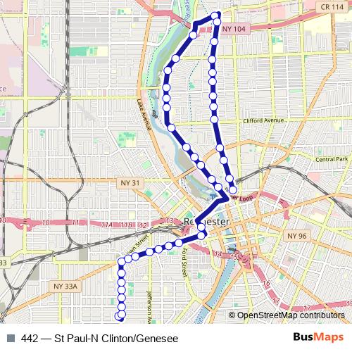442 bus Line Map