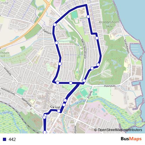442 bus Line Map