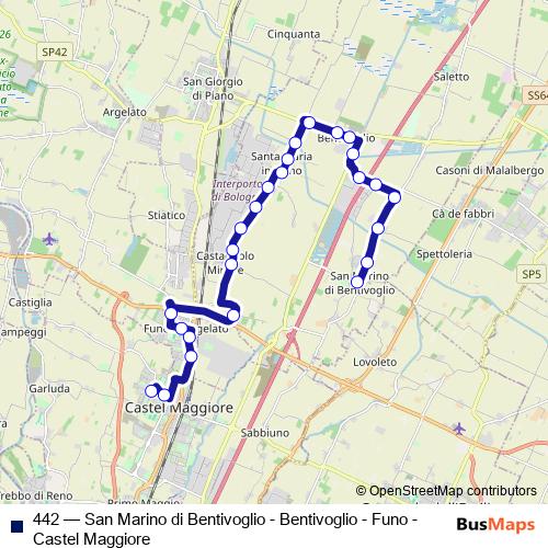 442 bus Line Map