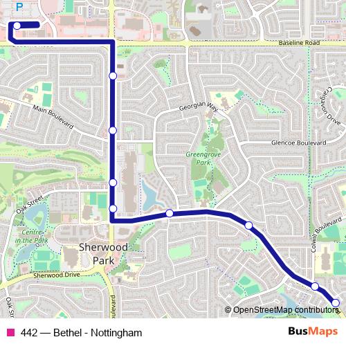 442 bus Line Map