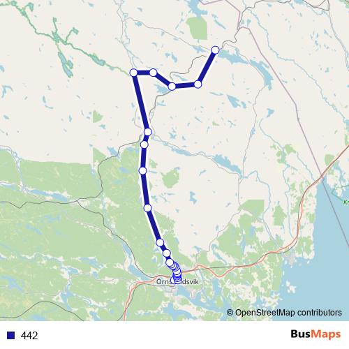 442 bus Line Map