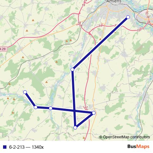 6-2-213 bus Line Map