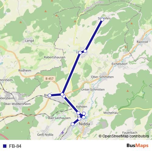 FB-84 bus Line Map