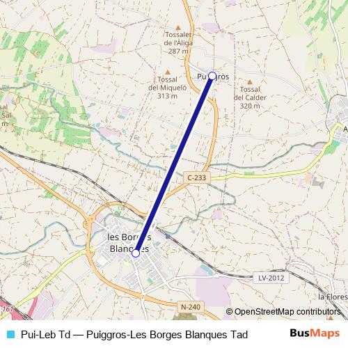 Pui-Leb Td bus Line Map