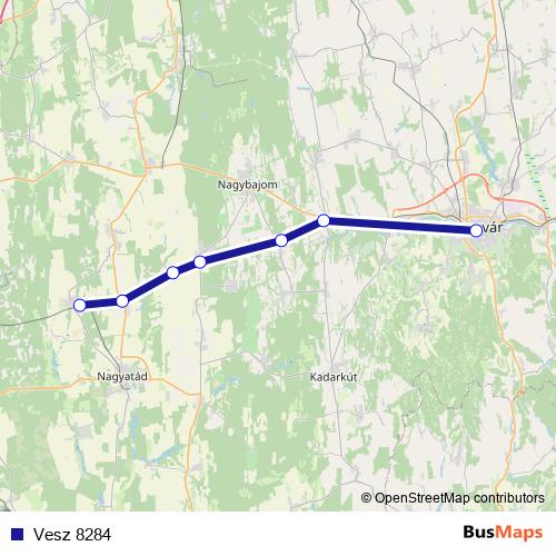 Vesz 8284 rail Line Map