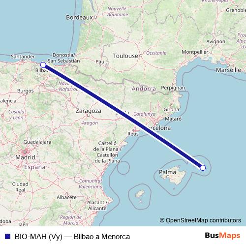 BIO-MAH (Vy) air Line Map
