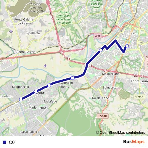 C01 bus Line Map