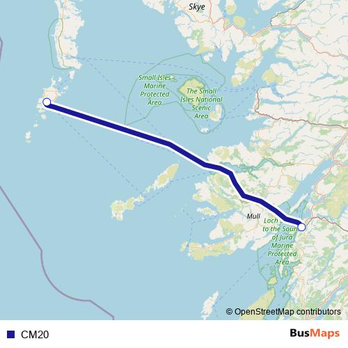 CM20 ferry Line Map