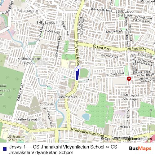 Jnsvs-1 bus Line Map