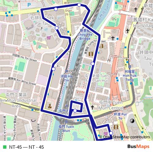 NT-45 bus Line Map