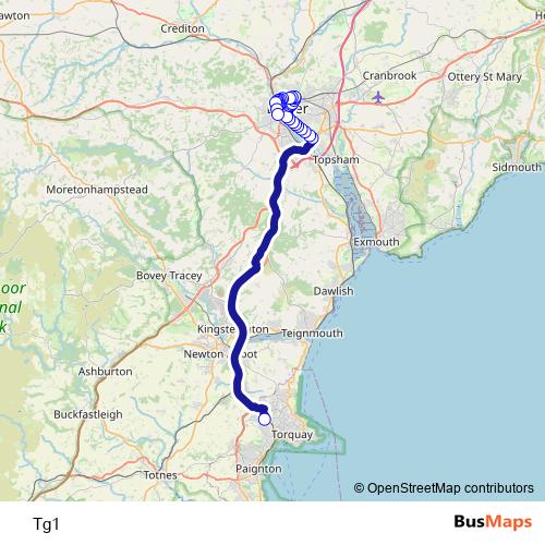 Tg1 bus Line Map