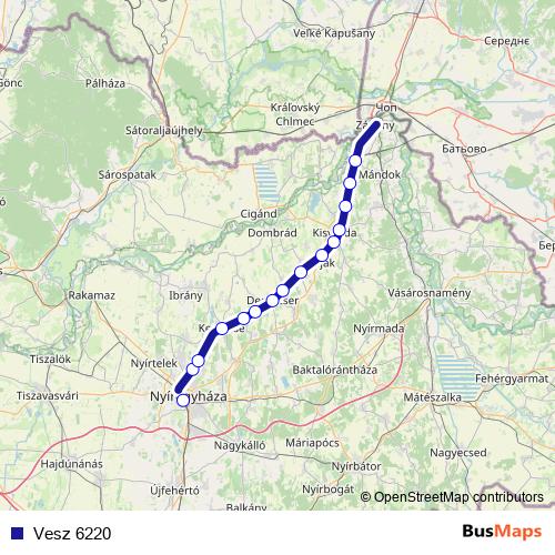 Vesz 6220 rail Line Map