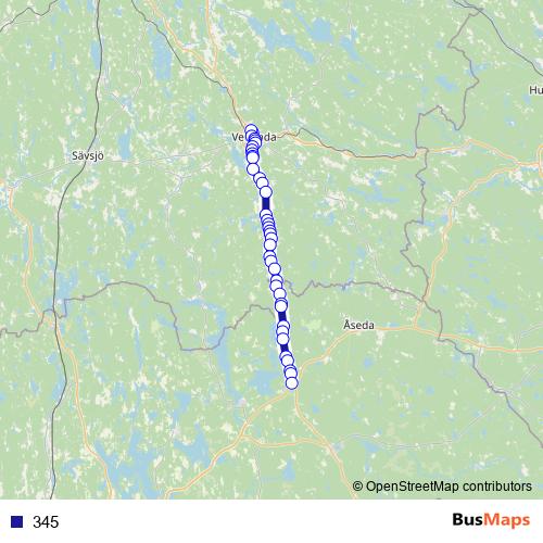 345 bus Line Map