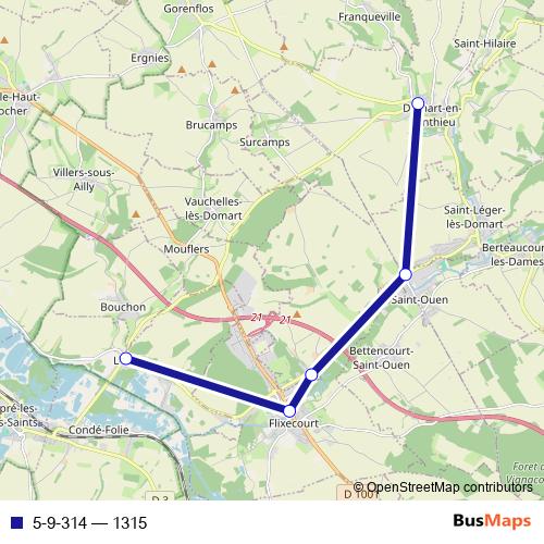 5-9-314 bus Line Map
