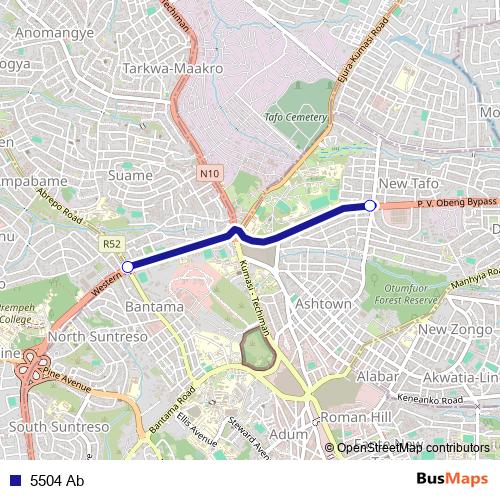 5504 Ab bus Line Map