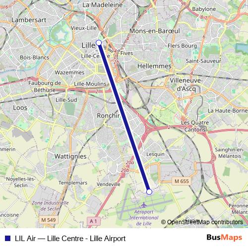 LIL Air bus Line Map