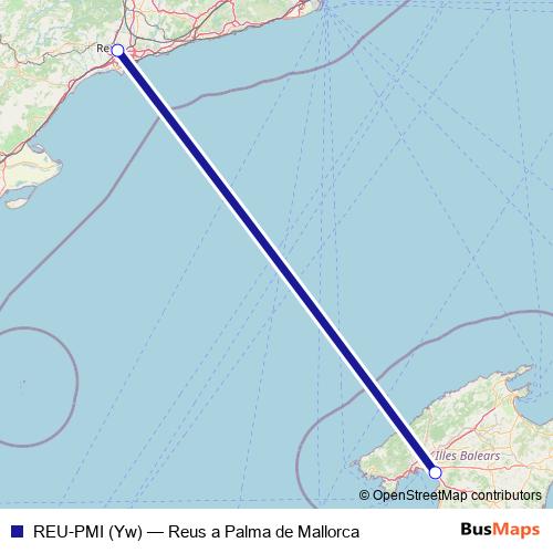 REU-PMI (Yw) air Line Map