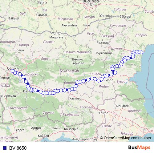BV 8650 rail Line Map