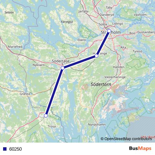 60250 bus Line Map